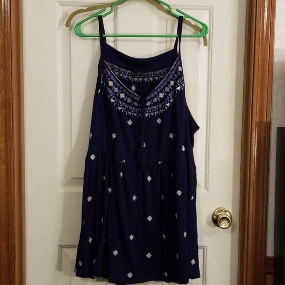 torrid Tops - Torrid navy and white babydoll tank top. Size 5